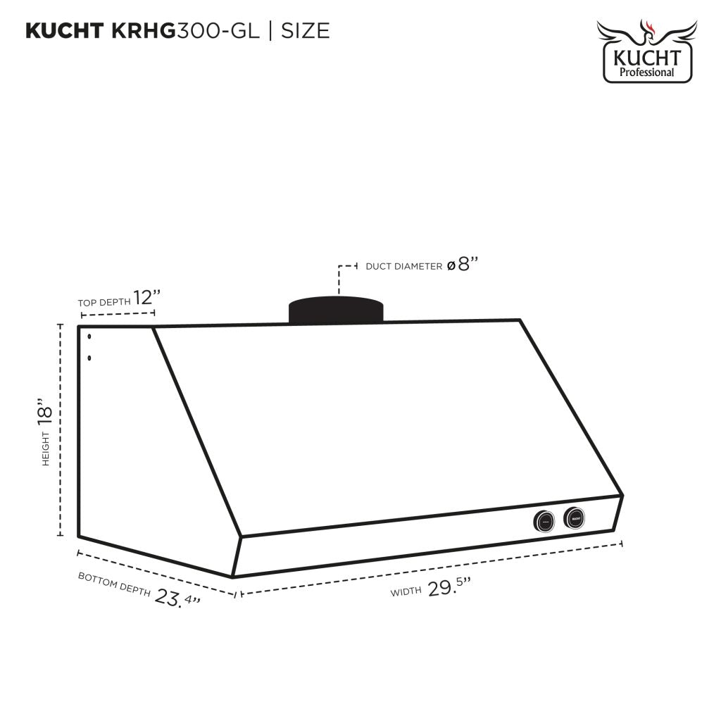 Kucht Pro-Style Gemstone Under Cabinet Range Hood