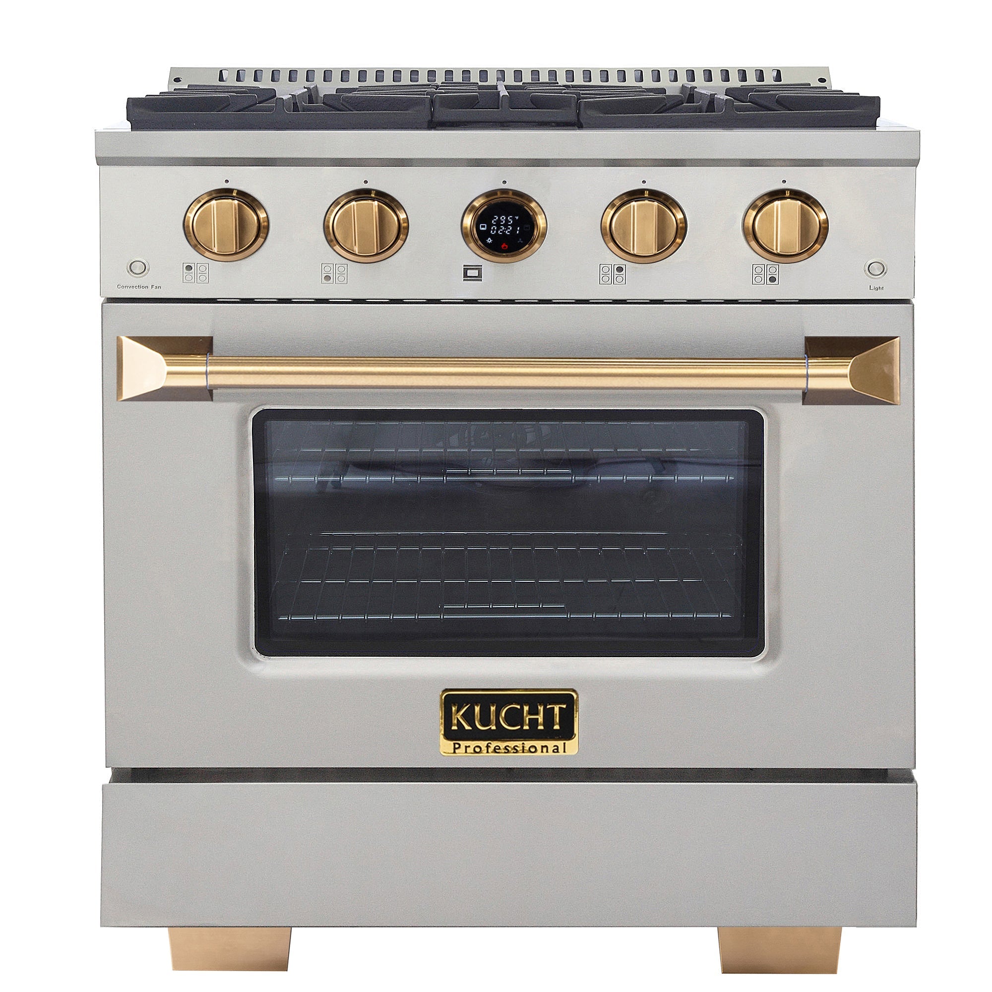 Kucht 30" 4.2 cu. ft. 4 Burner Dual Fuel Range with Digital Thermostat