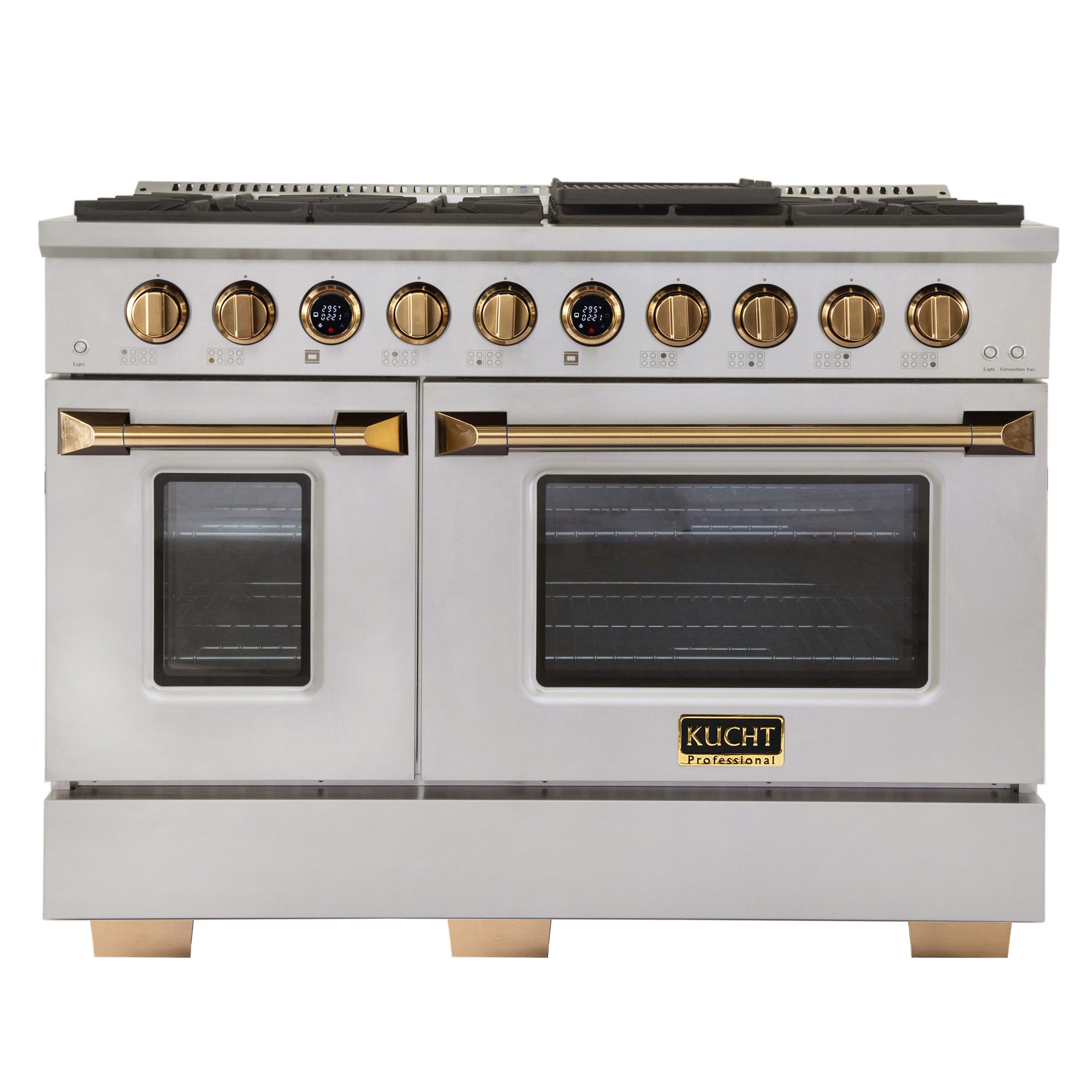 Kucht 48" 6.7 cu. ft. 8 Burner Dual Fuel Range with Digital Thermostat