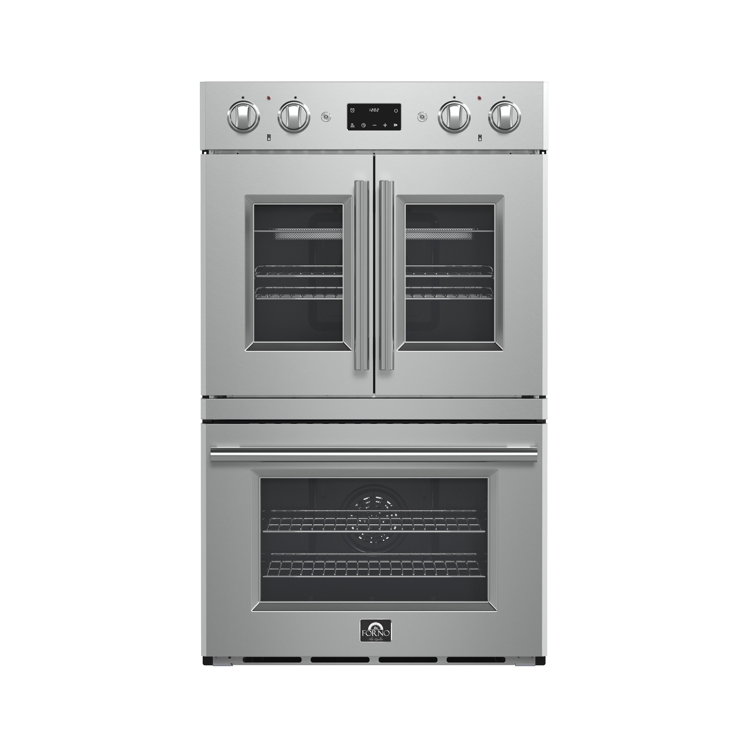 FORNO Asti 30" 7.36 cu. ft. French Door Double Electric Wall Oven with Air Fry, Self-Clean and Sous Vide