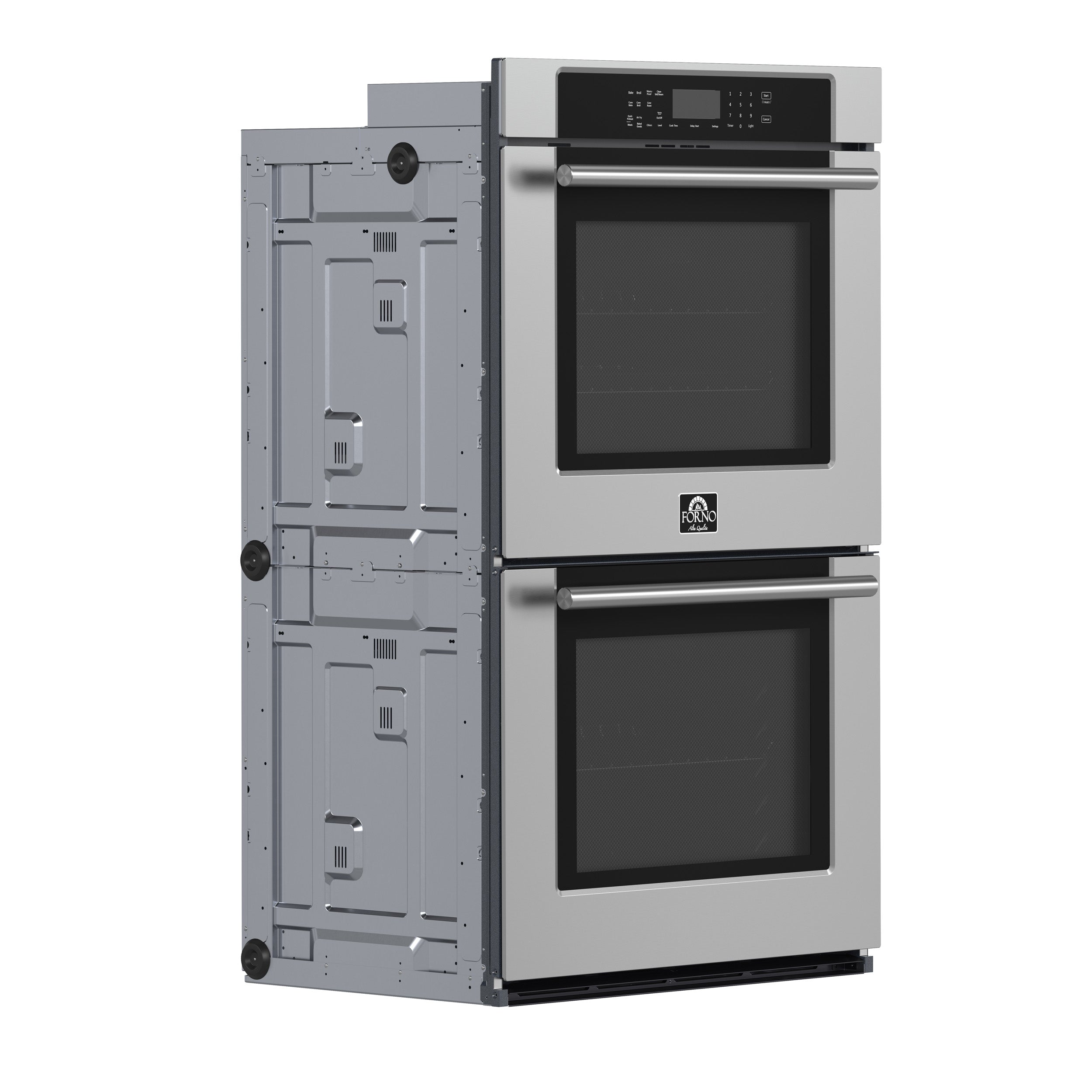 FORNO Villarosa 30" Built-In Double Wall Oven In Stainless Steel with Self-Clean