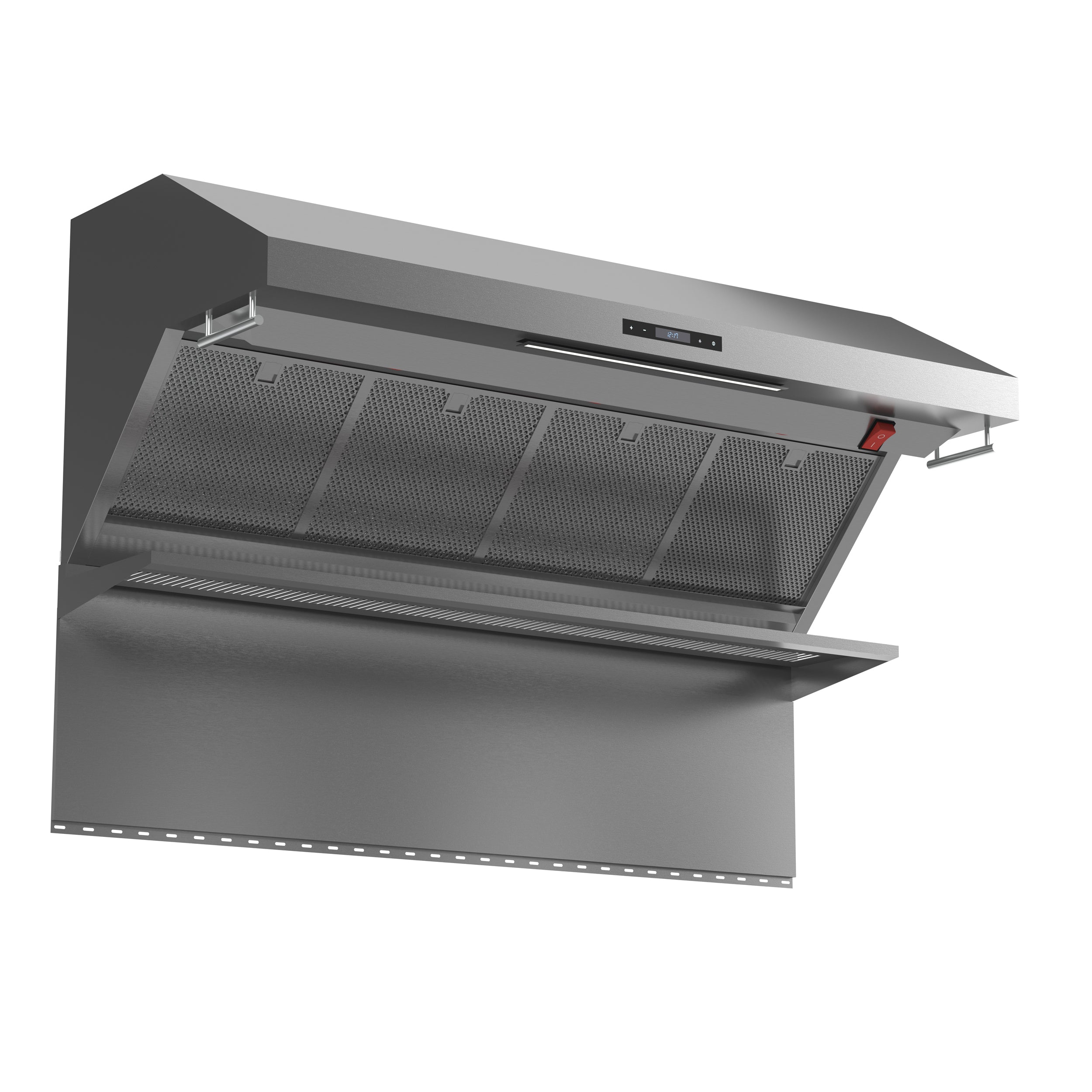 FORNO Savona 60" 1200 CFM Wall Mount Range Hood with Backsplash, Warming Lamp and Shelf