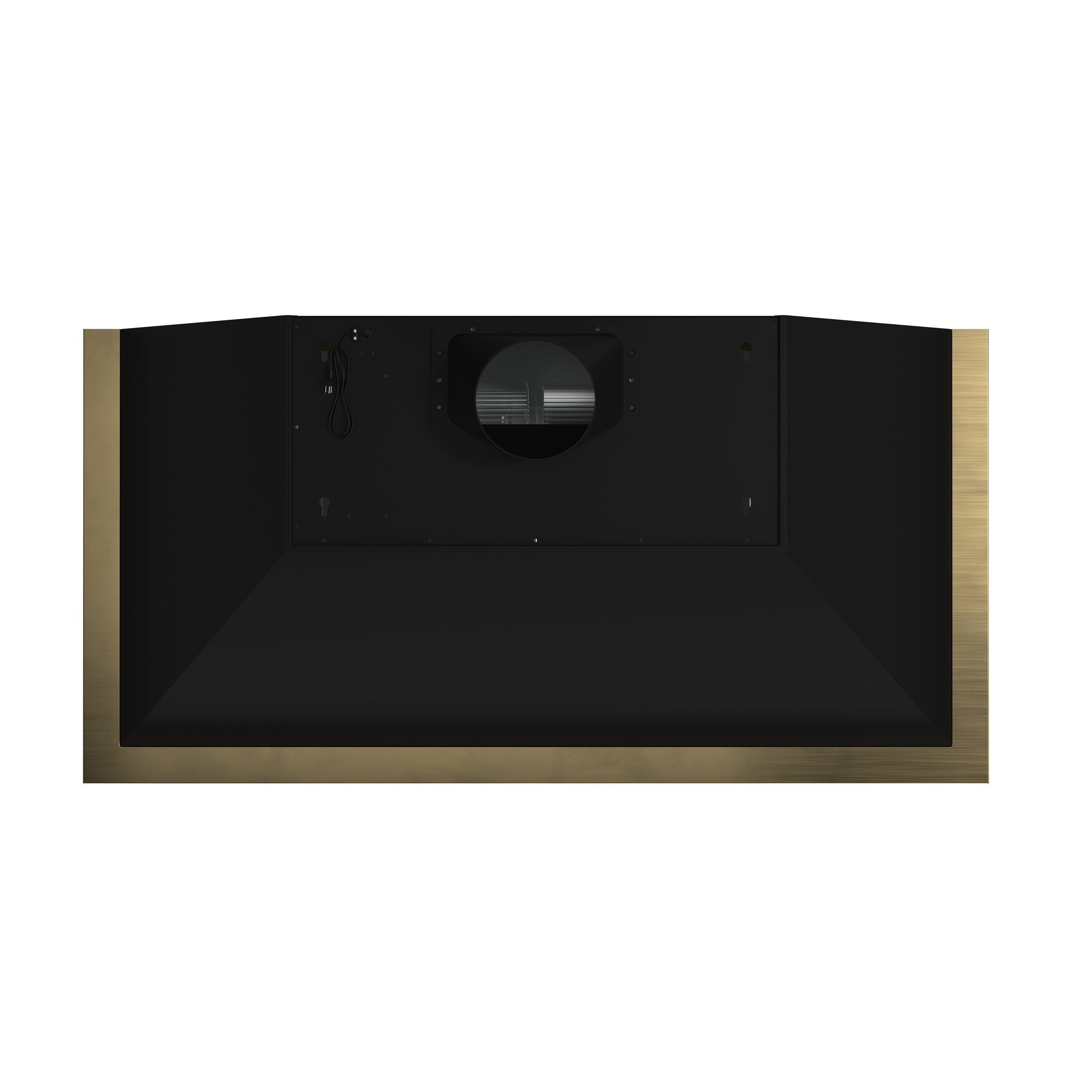 FORNO Espresso Vittorio 48" 600 CFM Wall Mount Range Hood in Antique Brass Trim with Remote Control