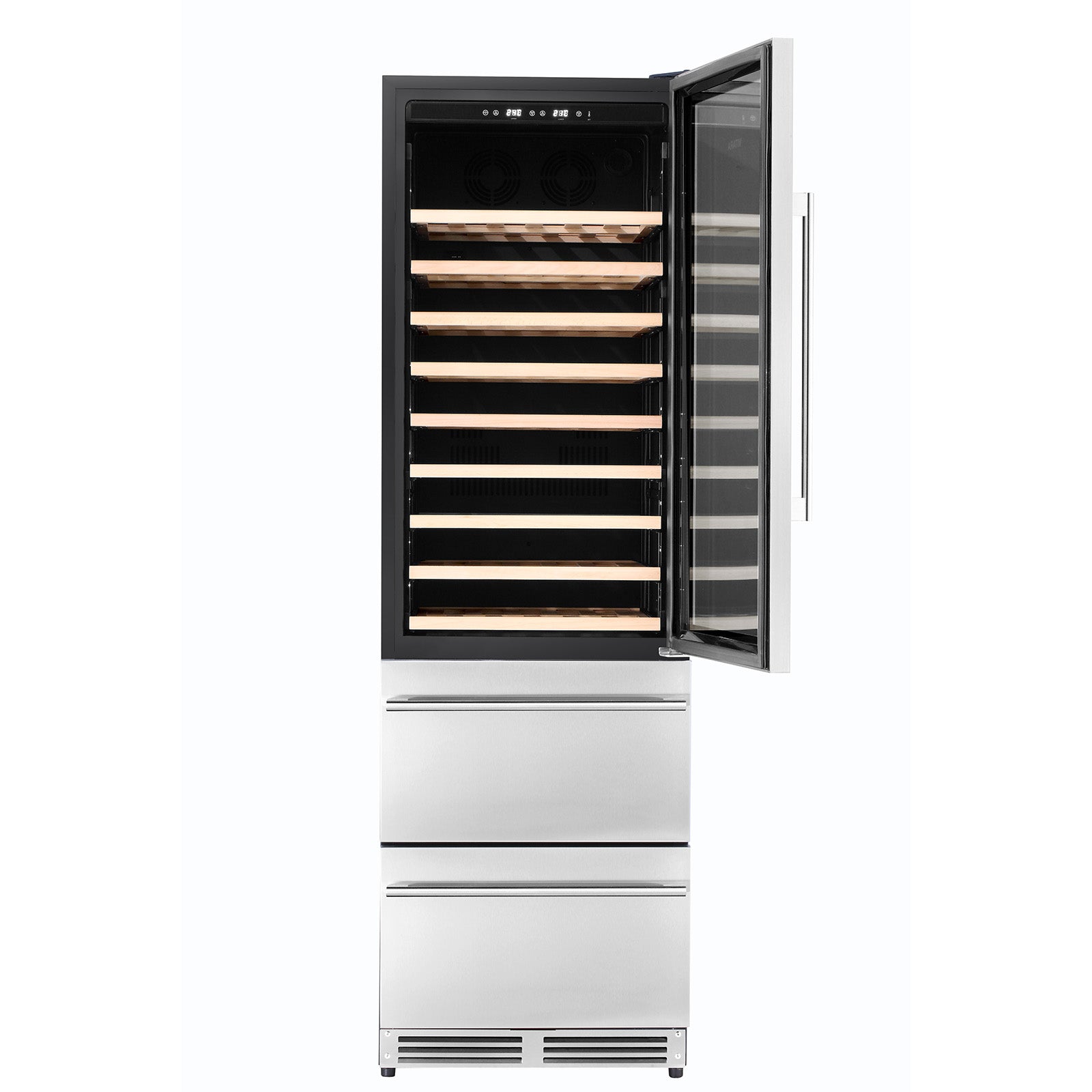 Kucht 24 in. 108 Bottle Dual Zone Wine Cooler