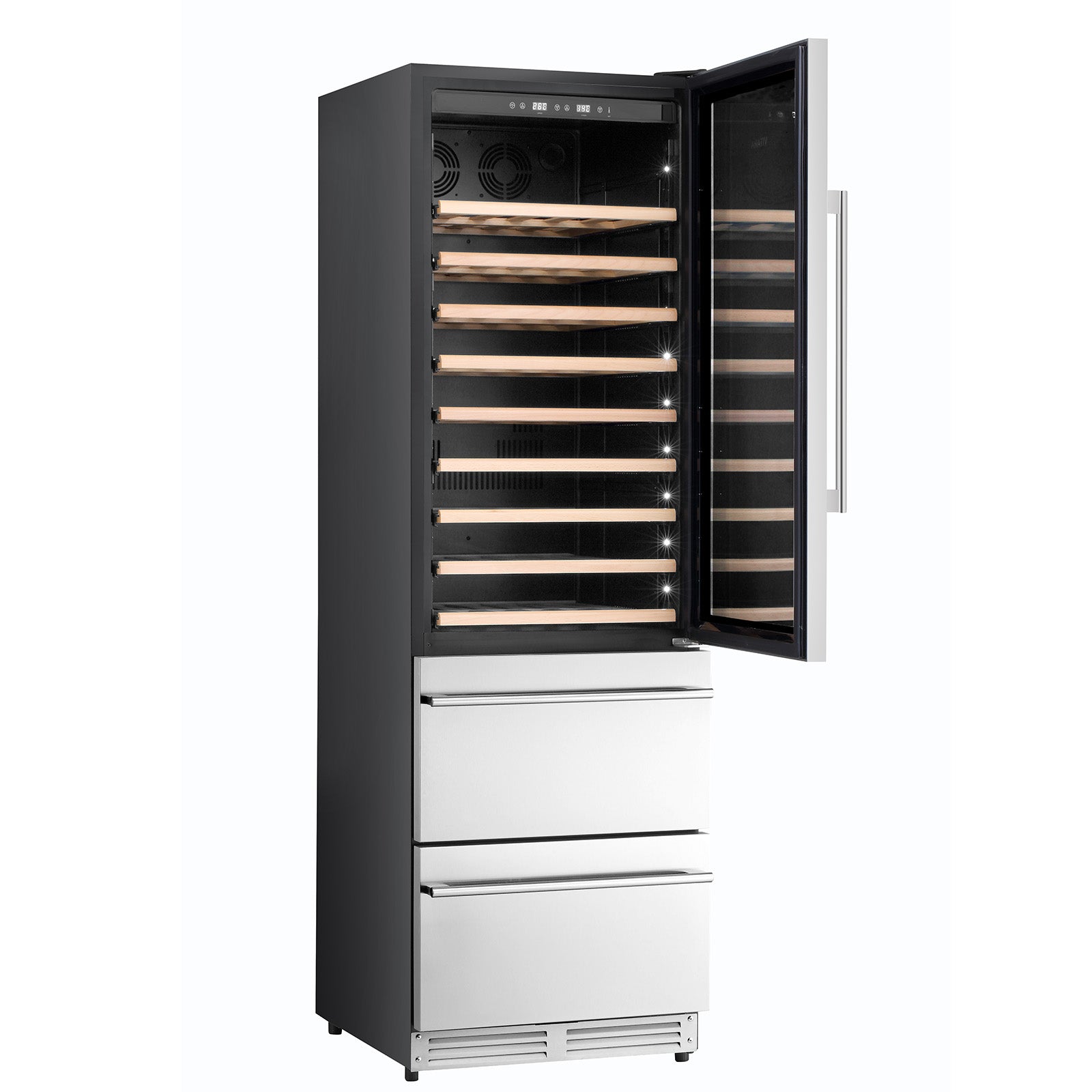 Kucht 24 in. 108 Bottle Dual Zone Wine Cooler