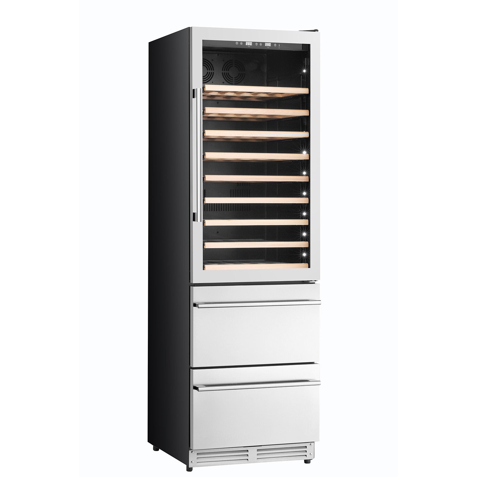 Kucht 24 in. 108 Bottle Dual Zone Wine Cooler